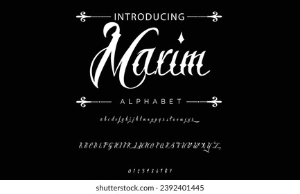 Maxim Vintage tattoo font. Font for the tattoo studio logos, alcohol branding, and many others in retro style.