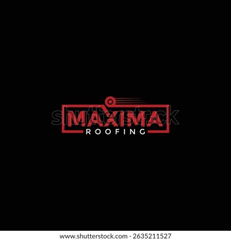 MAXIMA ROOFING Business typography Logo design.