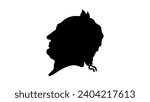 Maximilian I Joseph of Bavaria, black isolated silhouette