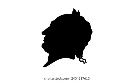 Maximilian I Joseph of Bavaria, black isolated silhouette