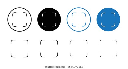Maximise frame icon Flat line symbol