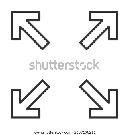 Maximization Outline Icon Element For Design