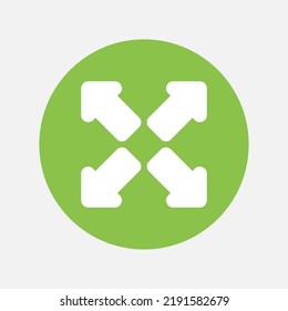 Maximize arrow icon in flat style, use for website mobile app presentation