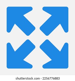 Maximize arrow icon vector illustration in flat style, use for website mobile app presentation