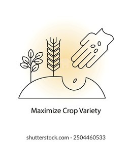 Maximize Crop Variety icon with Editable Stroke.