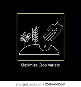 Maximize Crop Variety icon with Editable Stroke.