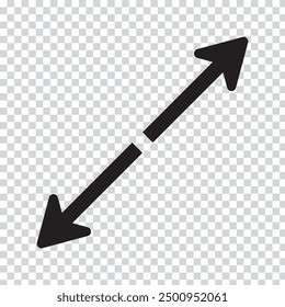 Maximize and expand, direction arrows from full screen icon vector.  Flat style Arrow means from expansion and open icon vector illustration.