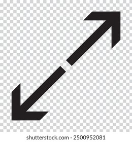 Maximieren und erweitern, Richtung Pfeile von Vollbild-Symbol-Vektor.  Flacher Stil Pfeil bedeutet von der Erweiterung und öffnen Symbol, Vektorgrafik.