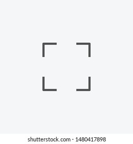 Maximize fullscreen icon isolated on gray background. Fullscreen symbol modern, simple, vector, icon for website design, mobile app, ui. Vector Illustration