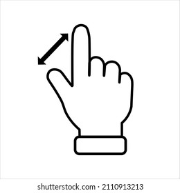Maximize, Fullscreen, Zoom, Gesture Icon Logo Illustration Vector. Hand Sign and Gesture Icon-Set. Suitable for Web Design, Logo, App, and UI