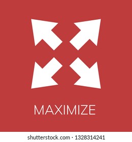  Maximize icon. Editable  Maximize icon for web or mobile.