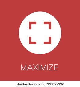  Maximize icon. Editable  Maximize icon for web or mobile.
