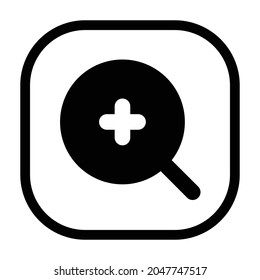 maximize Icon. Flat style rounded rectangle isolated on white background. Vector illustration