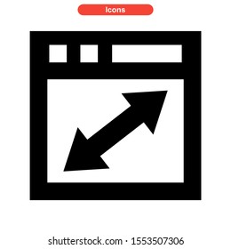 maximize icon isolated sign symbol vector illustration - high quality black style vector icons
