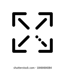 maximizar icono símbolo de signo aislado ilustración vectorial - con iconos de contorno de estilo