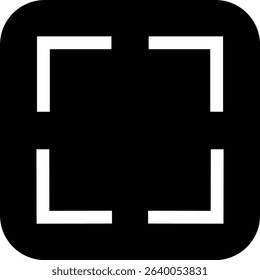 Maximize icon logo design Full Screen Arrow and Exit Screen Icons Black Silhouette flat. Minimalist with arrows pointing outward, representing zoom or expand functions in digital interfaces