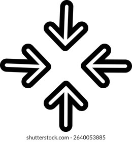 Maximize icon logo design Full Screen Arrow and Exit Screen Icons Black Silhouette line. Minimalist with arrows pointing outward, representing zoom or expand functions in digital interfaces