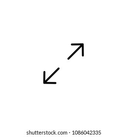 Maximize icon. Multimedia symbol modern, simple, vector, icon for website design, mobile app, ui. Vector Illustration