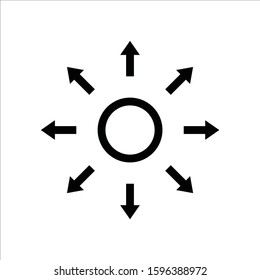 Maximize icon. Scale vector icon. Resize flat sign design. Move symbol pictogram