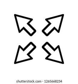 maximize icon vector, on white background editable eps10