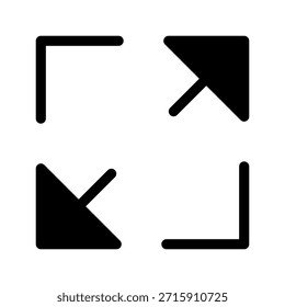 Maximizar Icono Vector Símbolo Diseño Ilustración