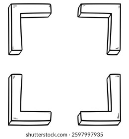 maximize illustration hand drawn outline vector