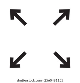 Maximize and minimize screen buttons icon set, Arrow mark icons. Scalability icons in flat style for web site, UI, mobile app. Full screen enter and exit sign collection. Vector illustration