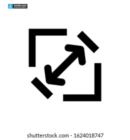 maximize tools icon isolated sign symbol vector illustration - high quality black style vector icons

