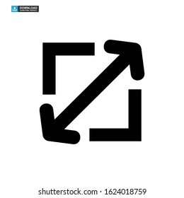 maximize tools icon isolated sign symbol vector illustration - high quality black style vector icons
