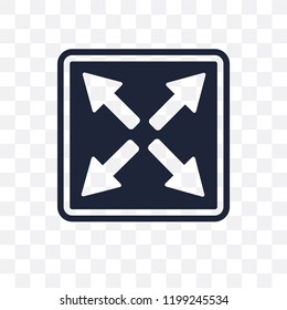 Maximize transparent icon. Maximize symbol design from User interface collection. Simple element vector illustration on transparent background.
