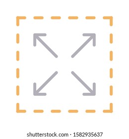 maximize vector color line icon 