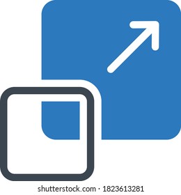 maximize vector glyph color icon 