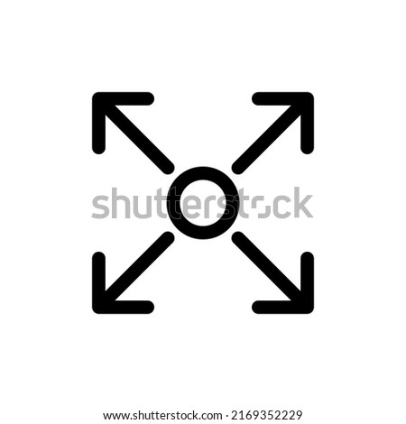 Maximize Vector Icon stock illustration