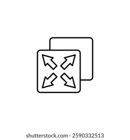 Maximize Vector line icon icons design
