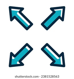 Maximize Vector Thick Line Filled Dark Colors Icons For Personal And Commercial Use.
