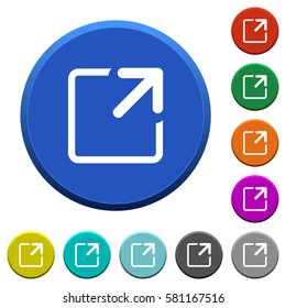Maximize window round color beveled buttons with smooth surfaces and flat white icons
