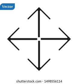 Maximize Window Size icon on white background. Eps 10