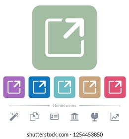 Maximize window white flat icons on color rounded square backgrounds. 6 bonus icons included