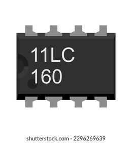 Maximize your data storage solutions with the 11LC160 UN io EEPROM in vector EPS format - perfect for reliable and high-capacity electronic circuit design and prototyping