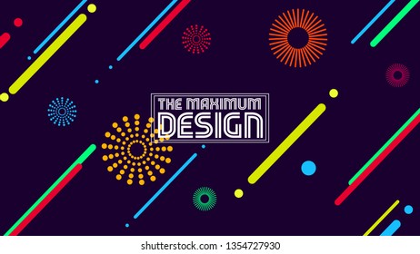 The maximum design.Bright and catchy vector illustration of the pattern to create a presentation. The illustration is suitable for any kind of design because of its geometry.Covers with flat geometric