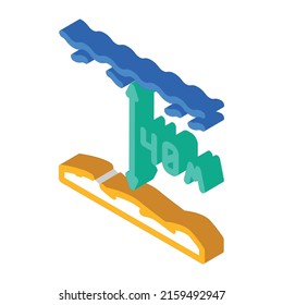 maximum diving depth on course isometric icon vector. maximum diving depth on course sign. isolated symbol illustration