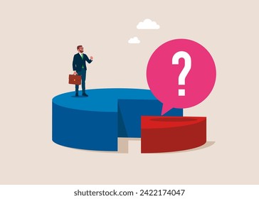 Maximum effort for minimum questions and problems for businessman. Pareto principle. Modern vector illustration in flat style