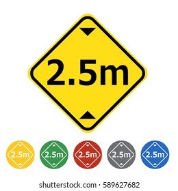 Maximum height icon set.Vector illustration
