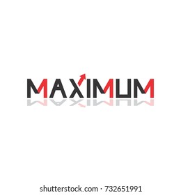 MAXIMUM  letter logo design vector