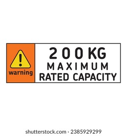 Maximum load capacity sign vector illustations