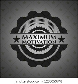 Maximum Motivation dark emblem. Retro