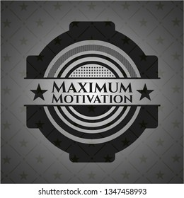 Maximum Motivation dark emblem. Retro