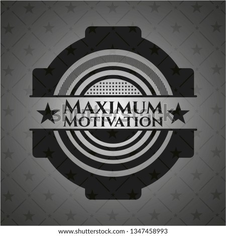 Maximum Motivation dark emblem. Retro