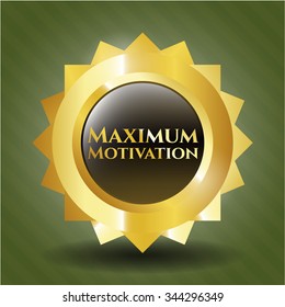 Emblema de oro de motivación máxima