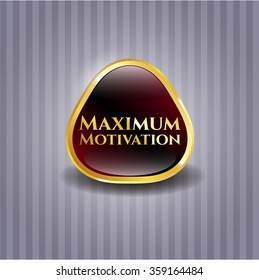 Goldener Motivationsschild